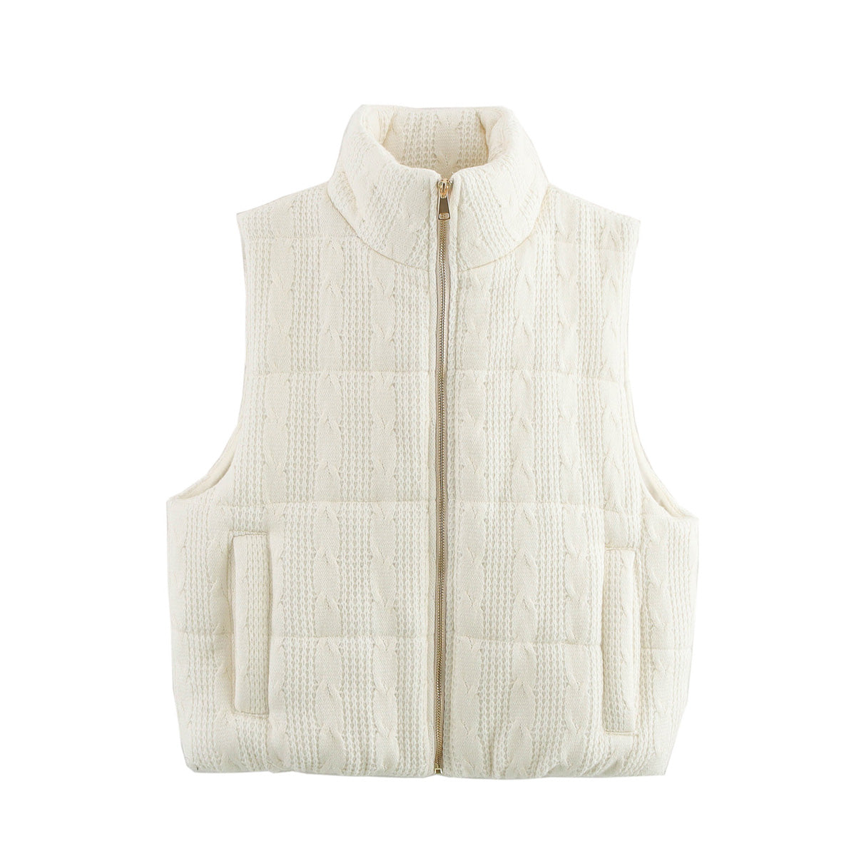 Cable Knit Ivory Vest