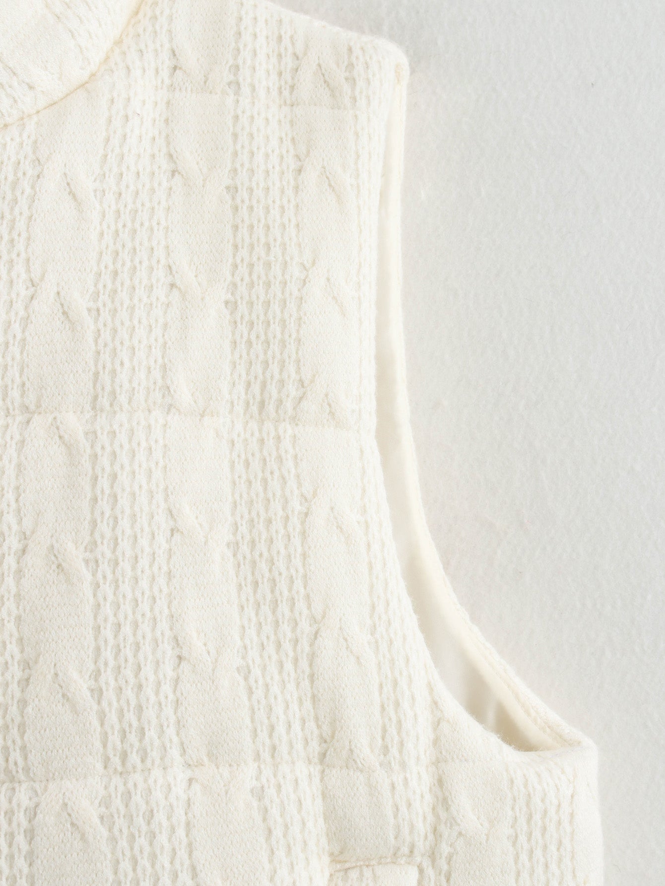 Cable Knit Ivory Vest