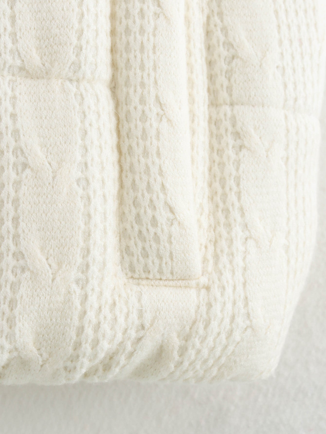 Cable Knit Ivory Vest