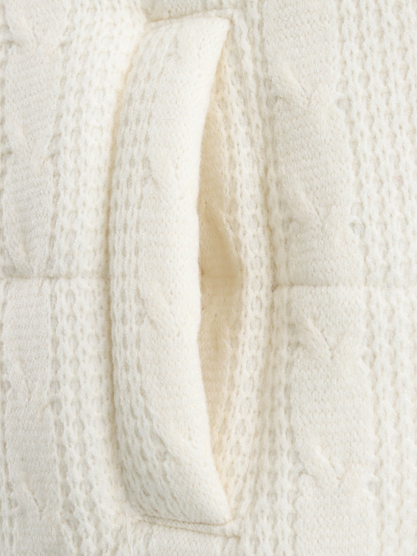 Cable Knit Ivory Vest