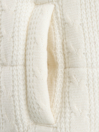 Cable Knit Ivory Vest