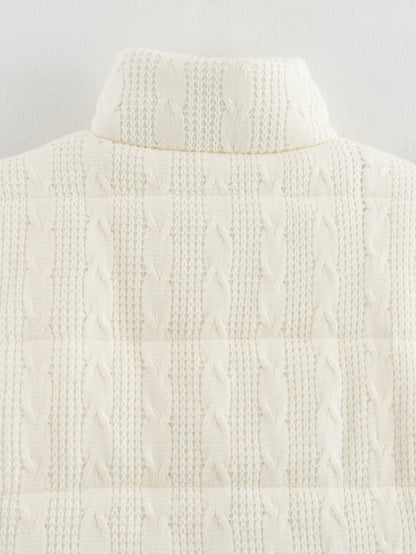Cable Knit Ivory Vest