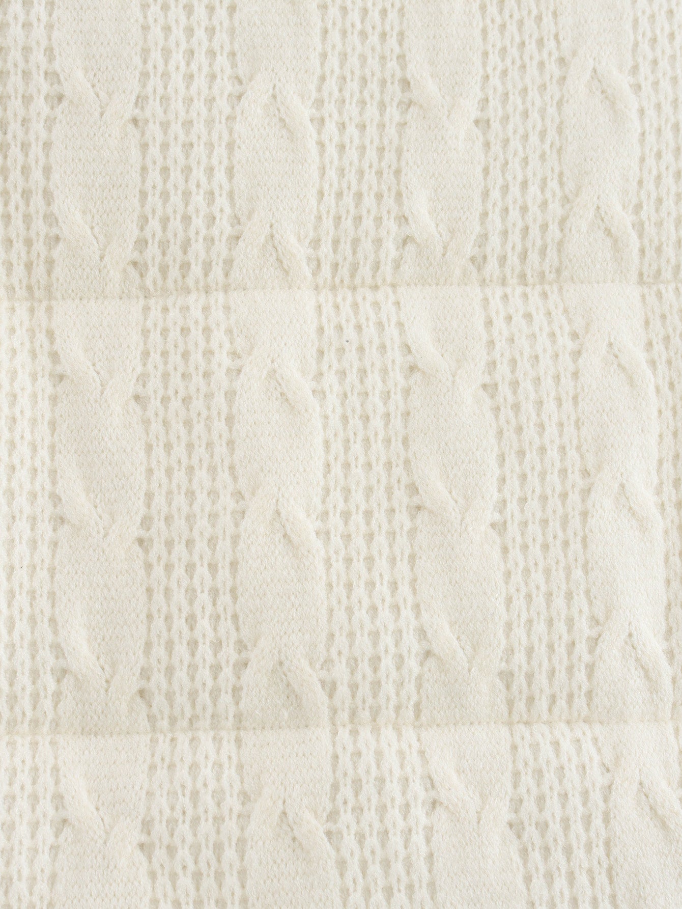 Cable Knit Ivory Vest