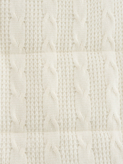 Cable Knit Ivory Vest