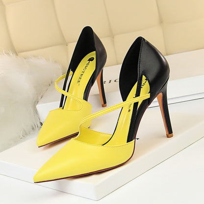 Pointed Toe Colorblock Stilettos