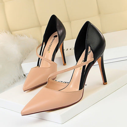 Pointed Toe Colorblock Stilettos