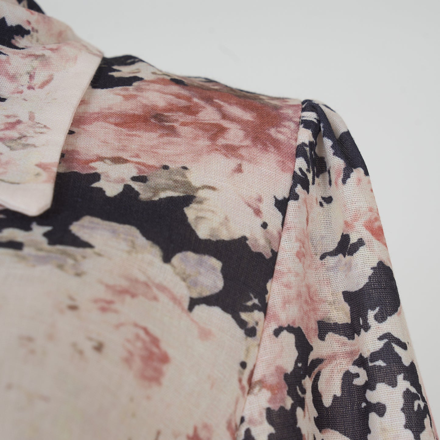 Flower Pattern Long Sleeve Blouse & Long Skirt Set