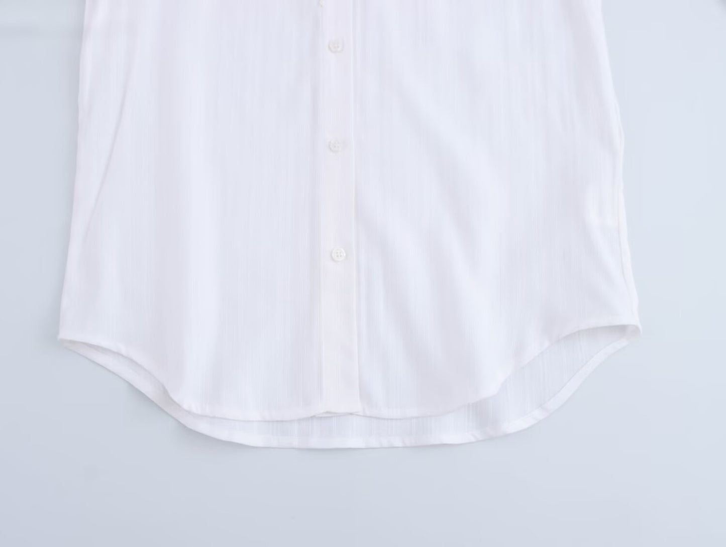 Texture Minimalist Long Sleeve Collared Shirt