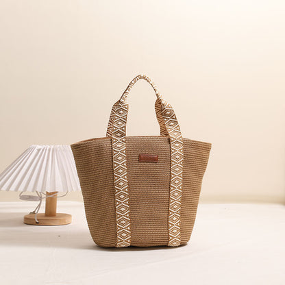 Large Capacity Straw Tote