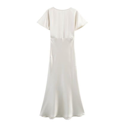 Silk Satin Midi Dress