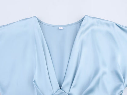 Silk Satin Midi Dress