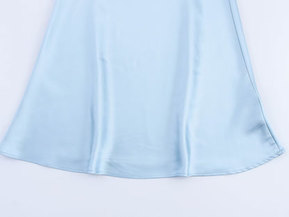 Silk Satin Midi Dress