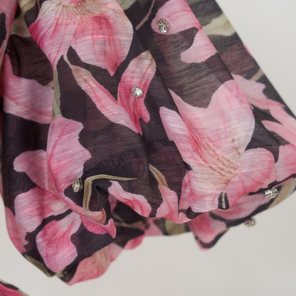 Floral Short Sleeved Midi Dress