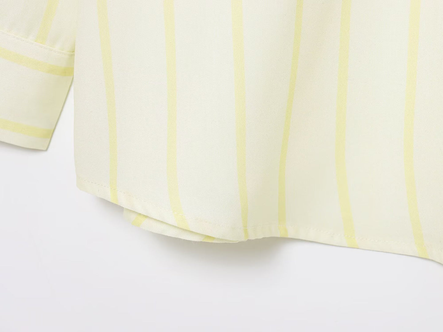 Butter Yellow Striped Button-down Shirt