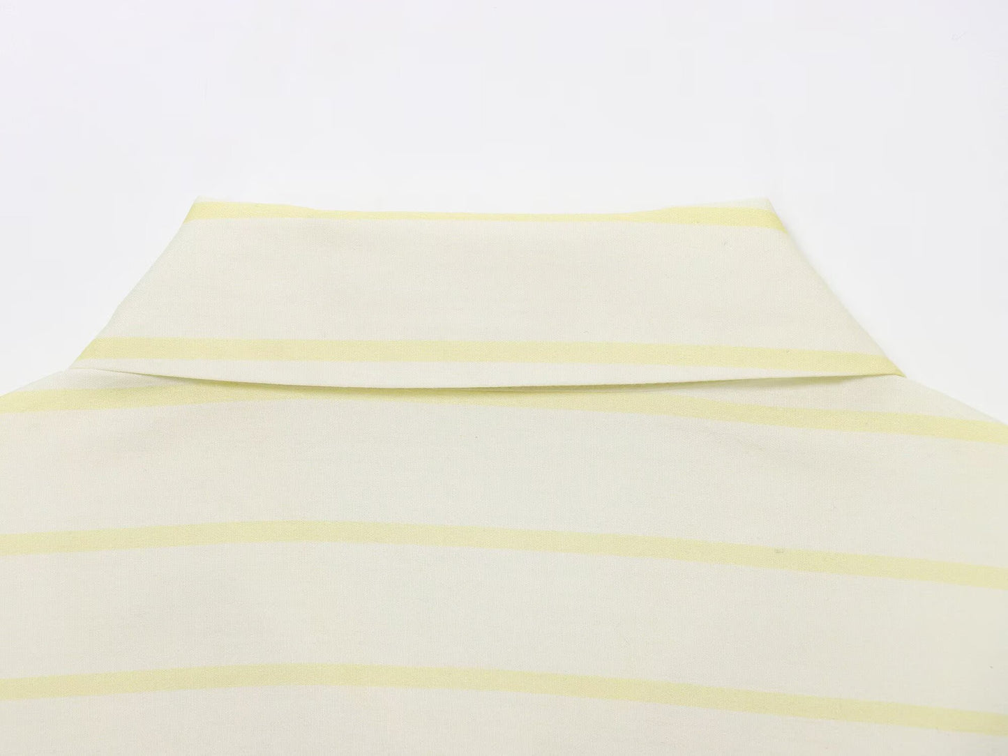 Butter Yellow Striped Button-down Shirt
