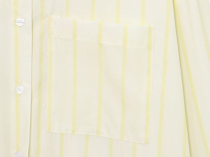 Butter Yellow Striped Button-down Shirt