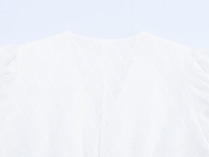 Cotton Embroidery Tea Dress