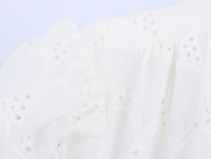 Embroidered Short Sleeve Midi Dress
