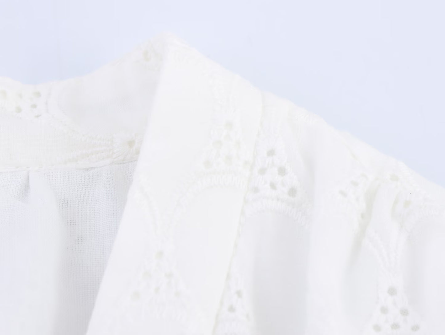 Embroidered Short Sleeve Midi Dress