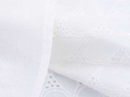 Embroidered Short Sleeve Midi Dress