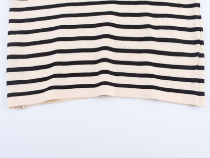 Stylish Simple round neck Striped knitted Top