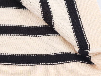Stylish Simple round neck Striped knitted Top
