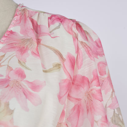Long Sleeved Linen blend Shirt And Skirt Set