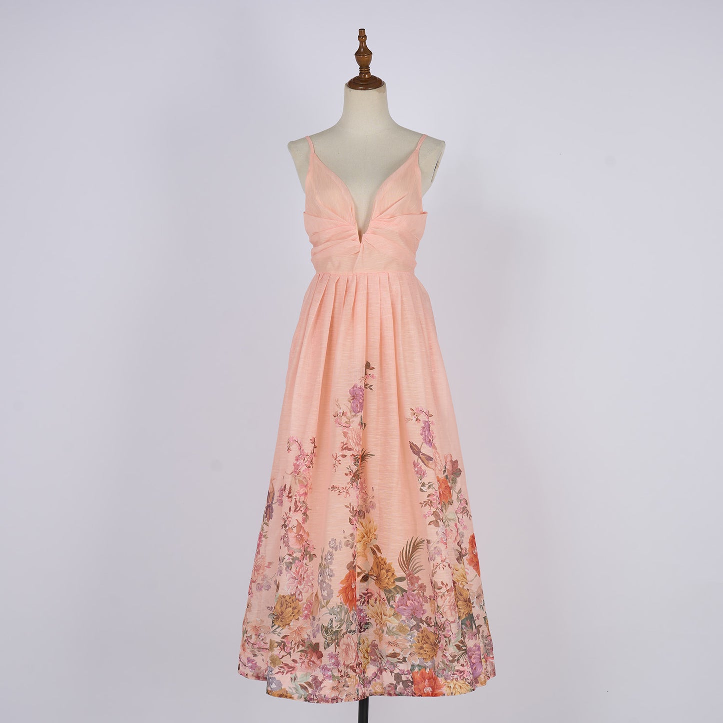 Women Summer Halter Floral Sleeveless Design Maxi Dress