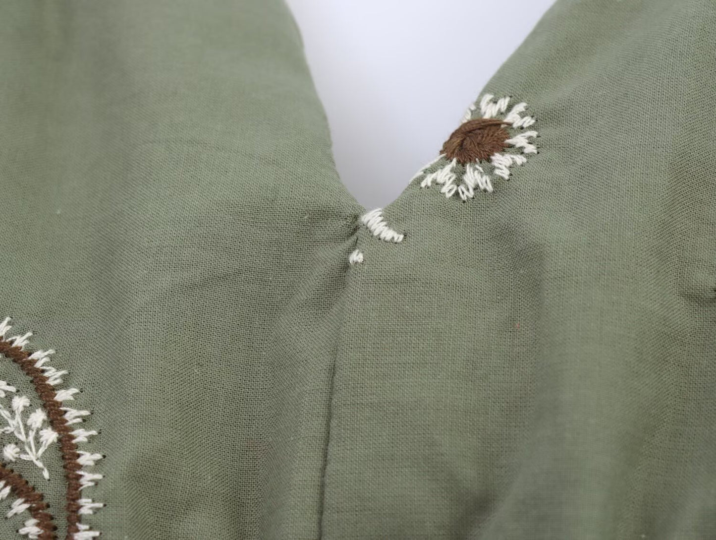 Green Elegant Embroidery Halter Dress