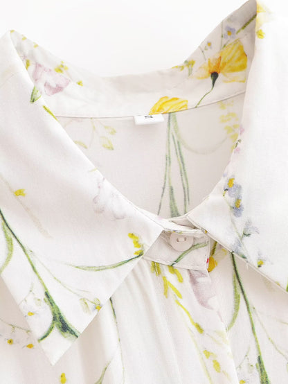 Printed Bohemian Beach Belt Dress