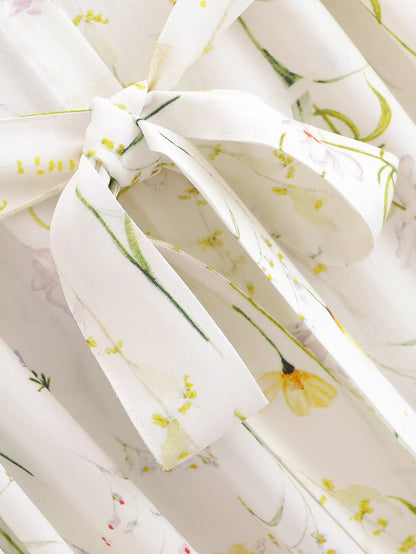 Printed Bohemian Beach Belt Dress