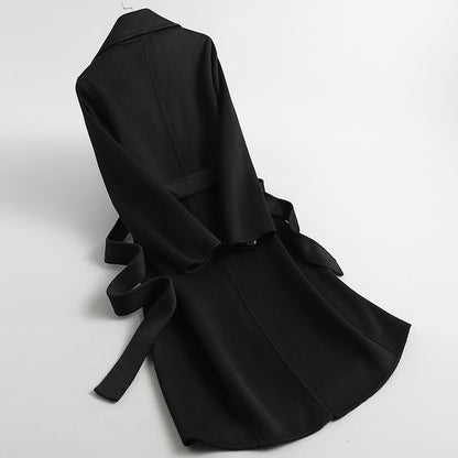 Premium Double-Faced Woolen Mid-Length Coat