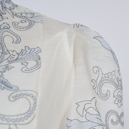 Lantern Sleeve Retro Printed Dress