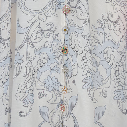 Lantern Sleeve Retro Printed Dress