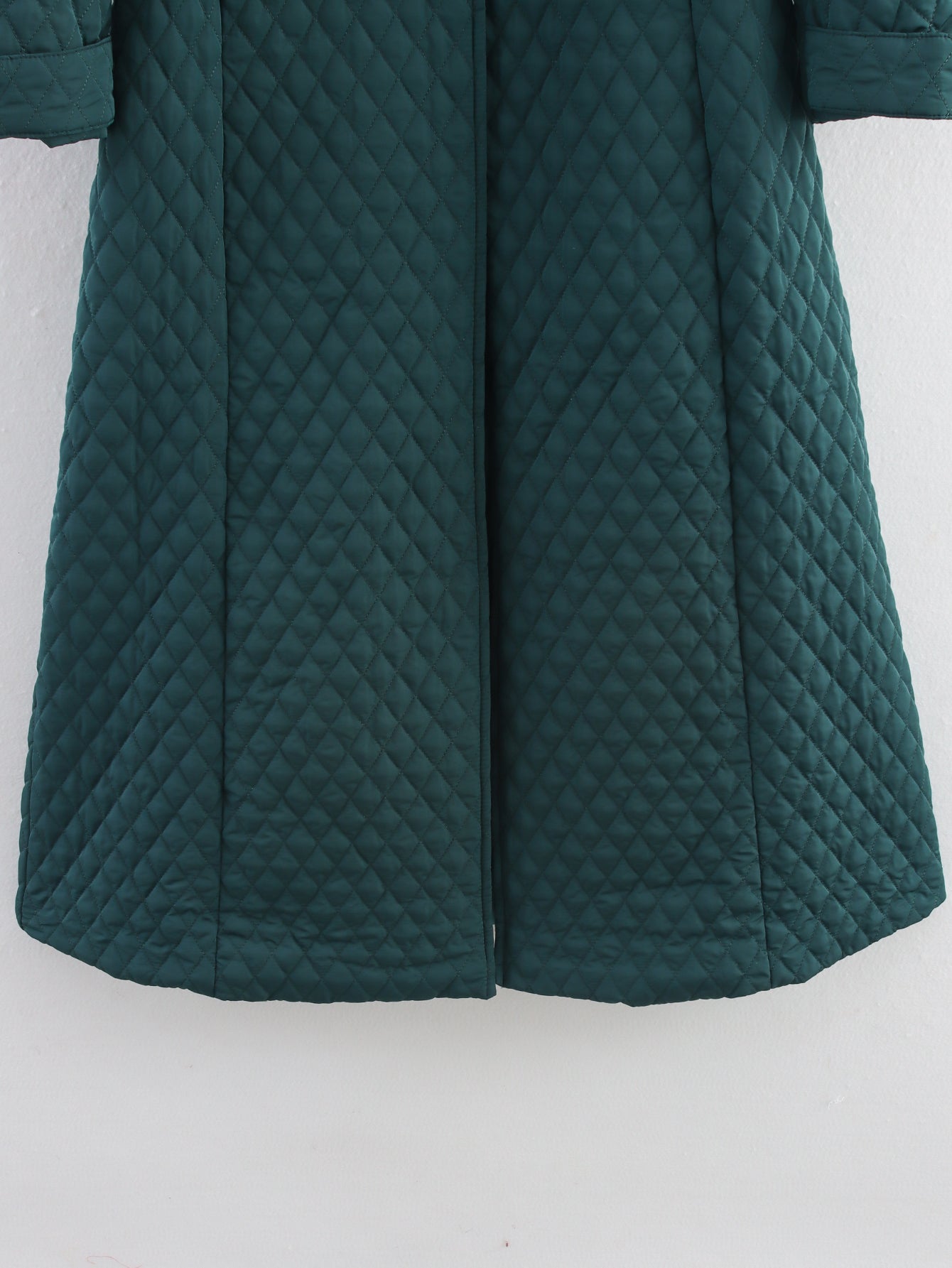 Winter Diamond Quilted Coat Dress