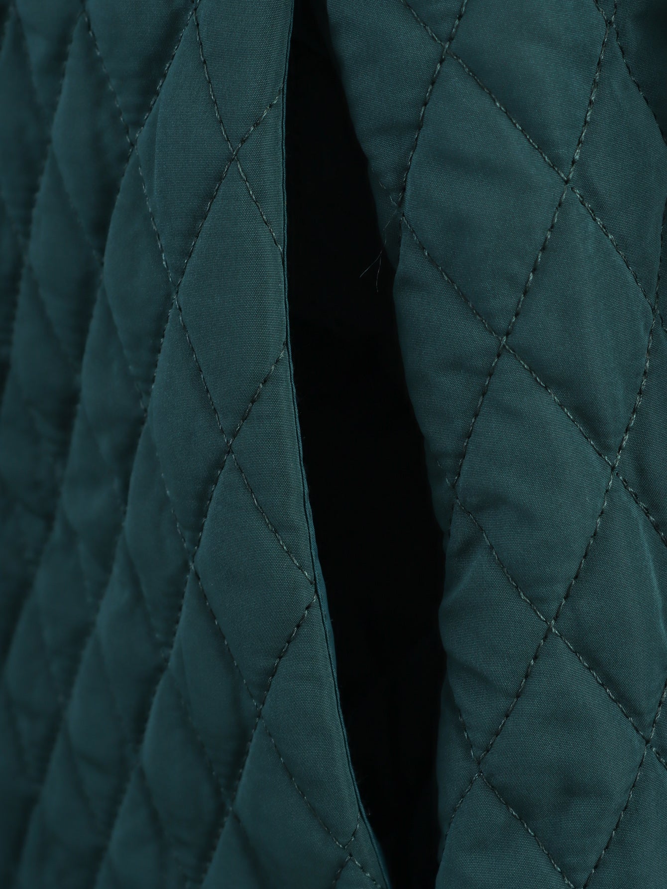 Winter Diamond Quilted Coat Dress