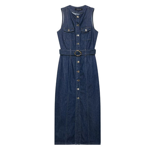 Denim Dress w/ Belt