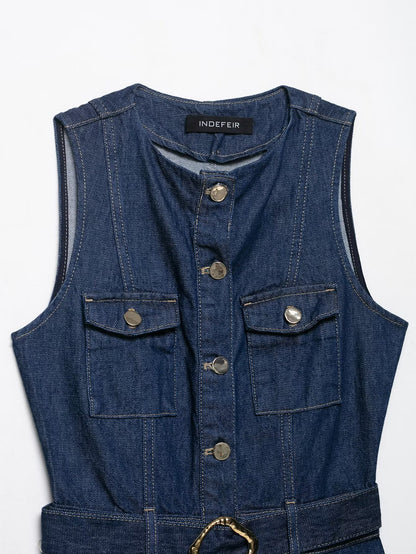 Denim Dress w/ Belt