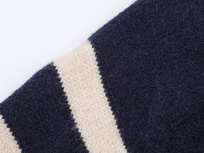 Navy Striped Cardigan
