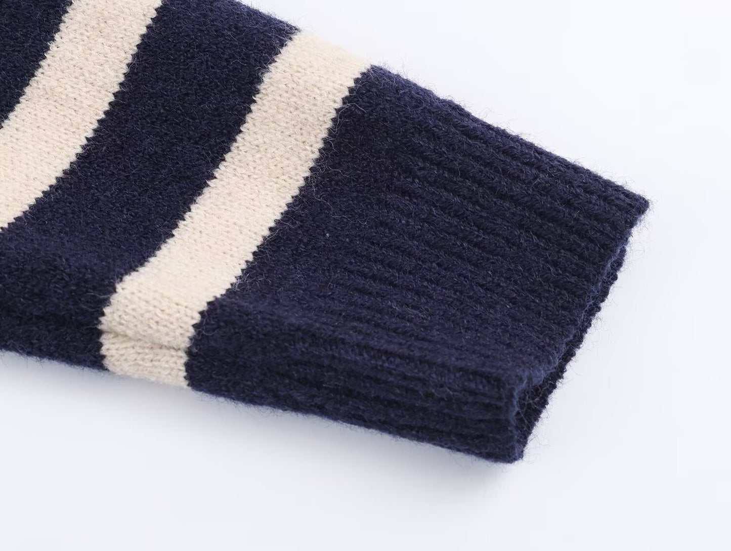 Navy Striped Cardigan
