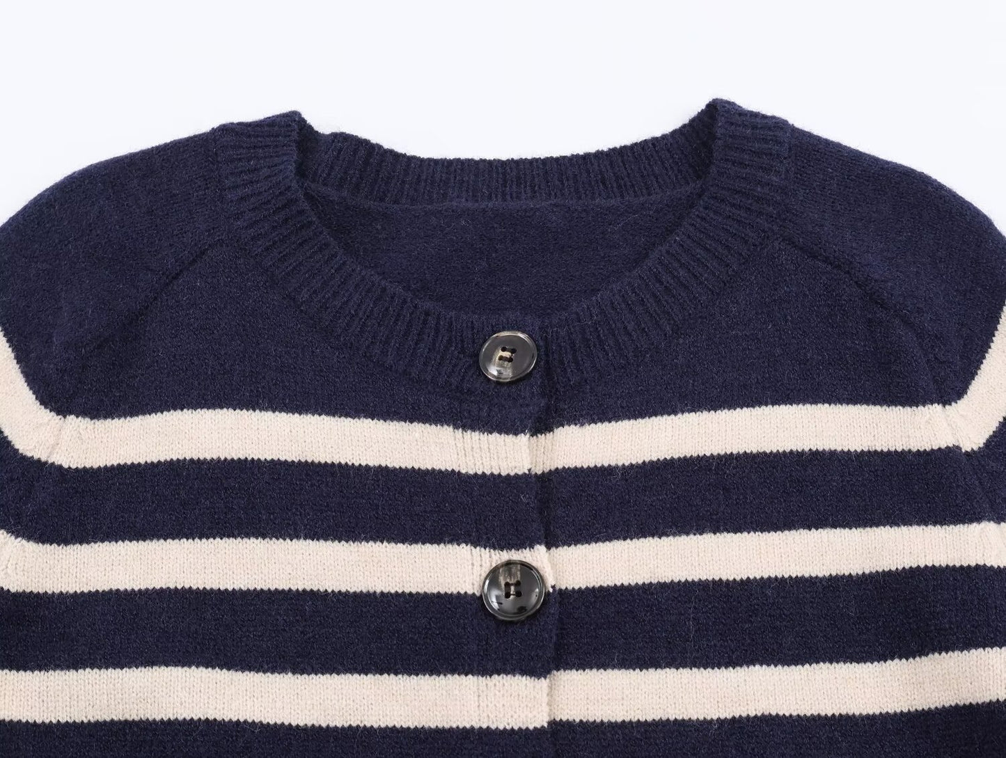 Navy Striped Cardigan