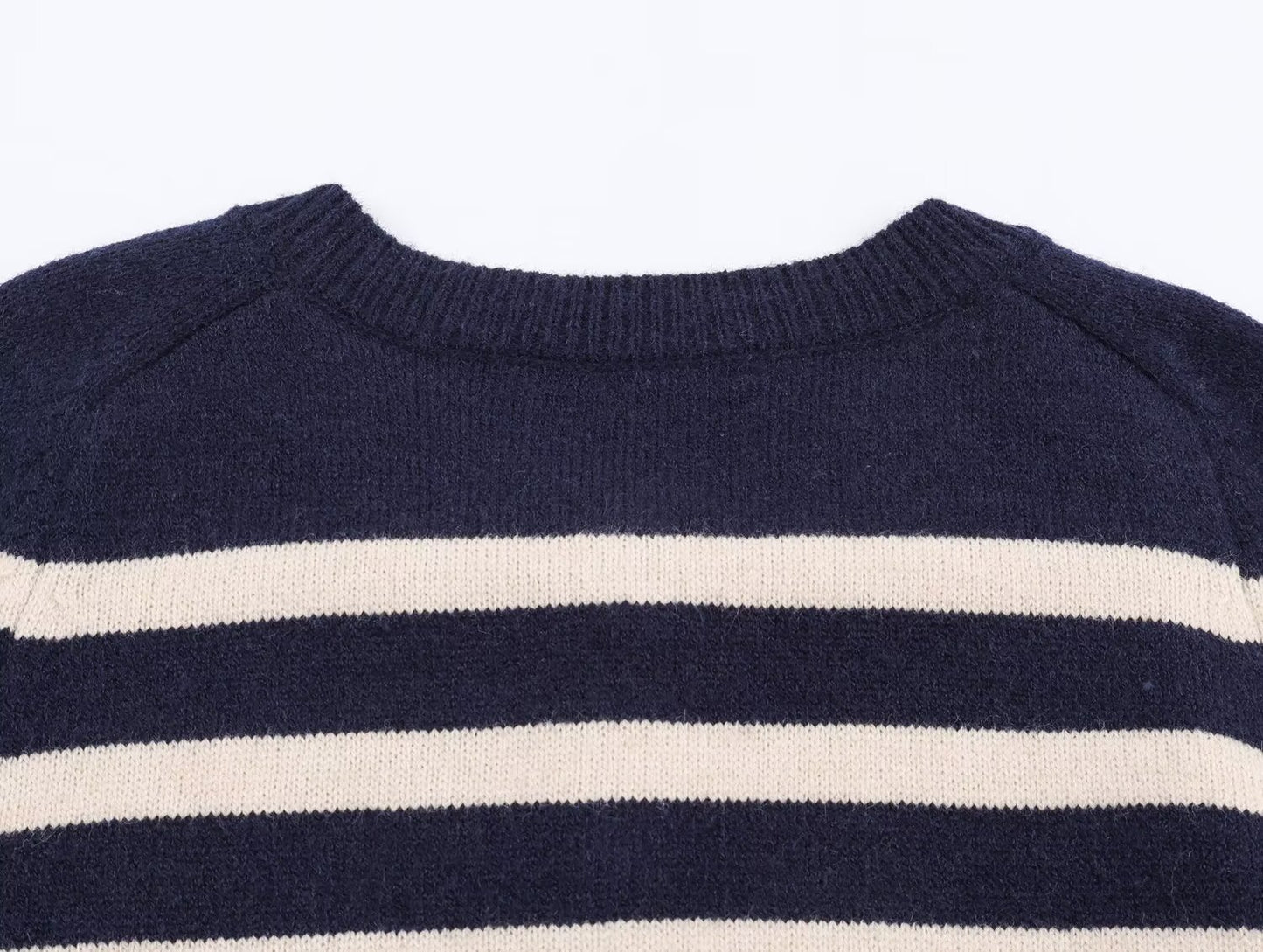 Navy Striped Cardigan