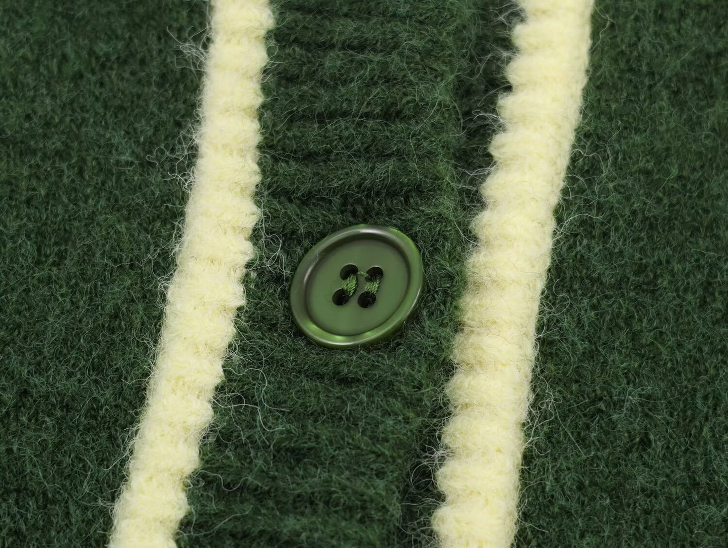 Olive Trim Knitted Cardigan