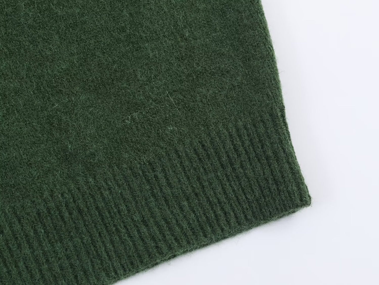 Olive Trim Knitted Cardigan