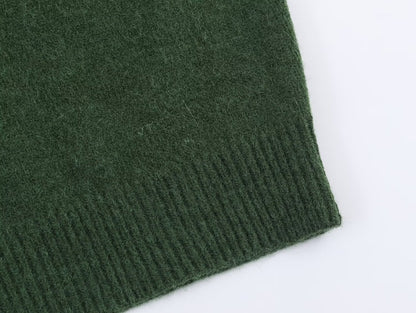 Olive Trim Knitted Cardigan