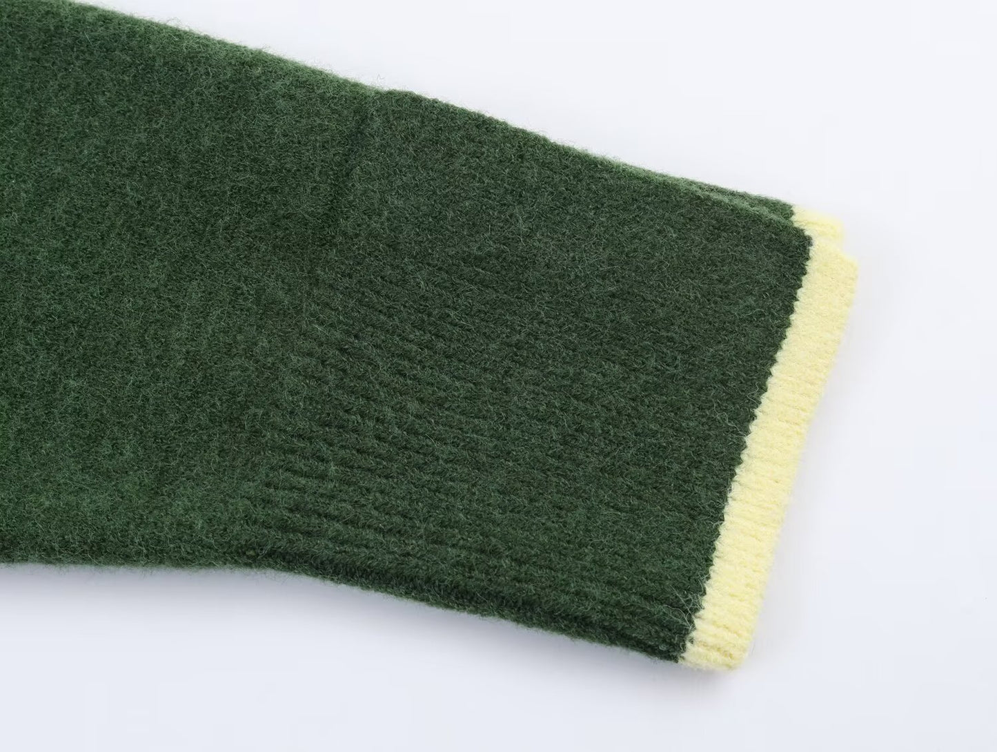 Olive Trim Knitted Cardigan