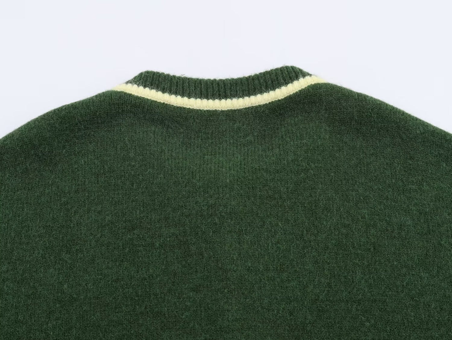 Olive Trim Knitted Cardigan