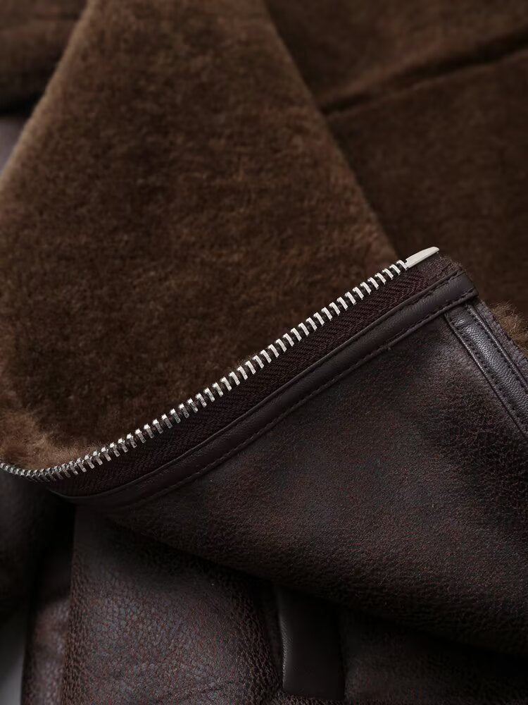 Omaka Faux Leather Short Jacket