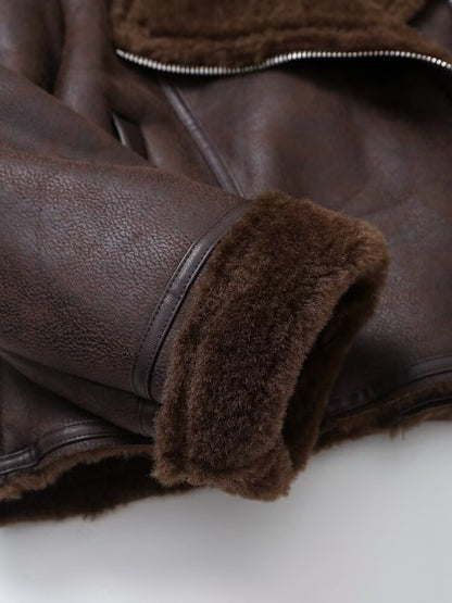 Omaka Faux Leather Short Jacket