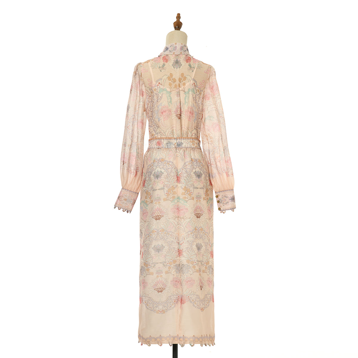 Patterned Blouse & Skirt Set